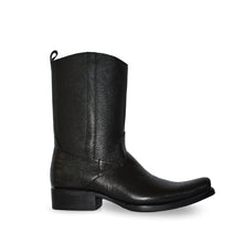 Load image into Gallery viewer, H3072 - Bota dubai casual clon lizard armadillo negro con cierre
