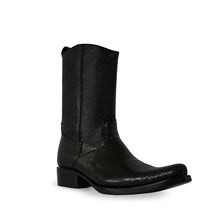 Load image into Gallery viewer, H3072 - Bota dubai casual clon lizard armadillo negro con cierre
